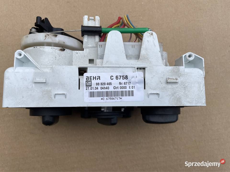 93329465 panel nawiewu klimatyzacji Opel meriva Panele sterowania, przełączniki