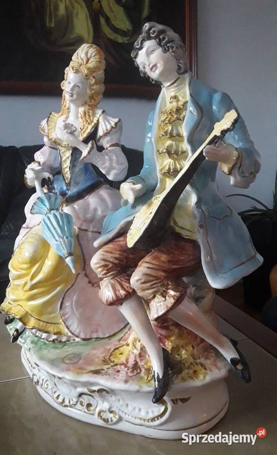 Olbrzymia posągowa figurka porcelanowa Janów Lubelski