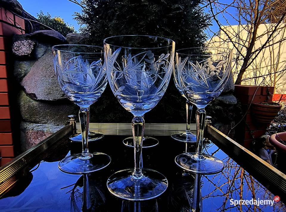 Piękne Kieliszki kryształowe 6 Antyki, Sztuka, Kolekcje lubuskie Klenica