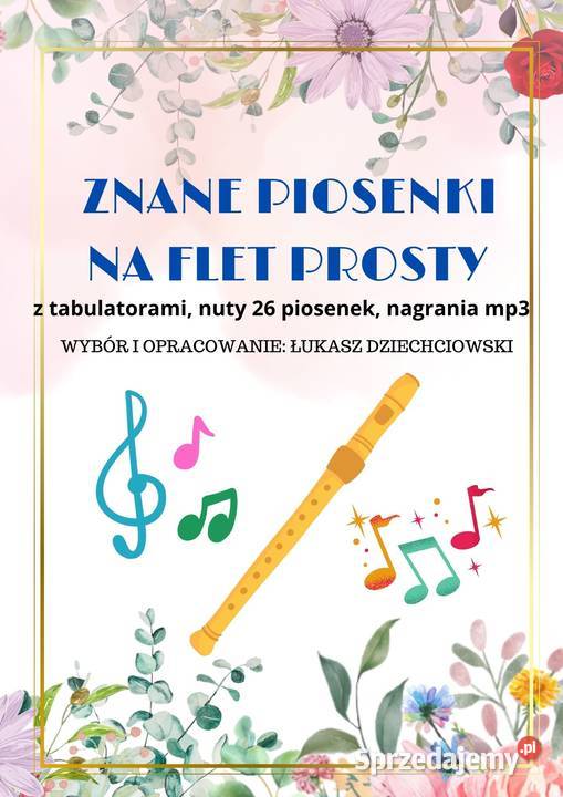 Kolędy na flet prosty nuty tabulatura podkłady drewniane Katowice sprzedam