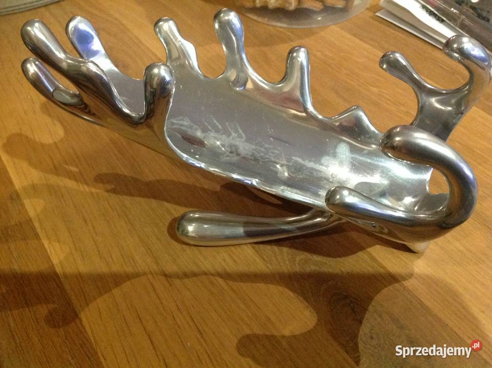 Piękny Srebrny Stojak na Wino Aluminium Design Nowa Sól