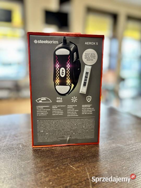 Mysz SteelSeries Aerox 5 USB RGB Gwarancja Ergonomiczny kształt sprzedam