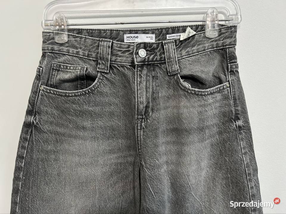 Spodnie baggy barel XS szerokie jeansy Wyszków sprzedam