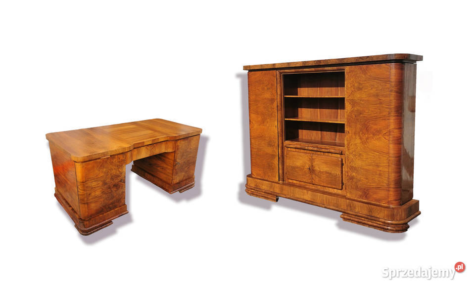 Art Deco Komplet gabinetowy z 1930 roku Oryginał dolnośląskie Wrocław