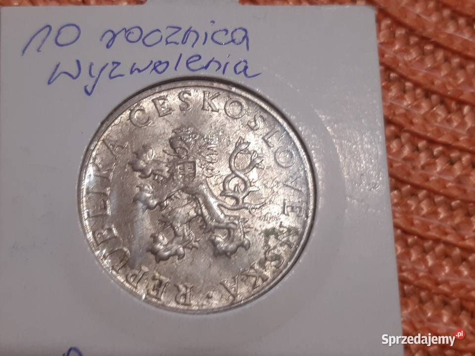 moneta srebrna Czechosłowacji z 1955r Łomża