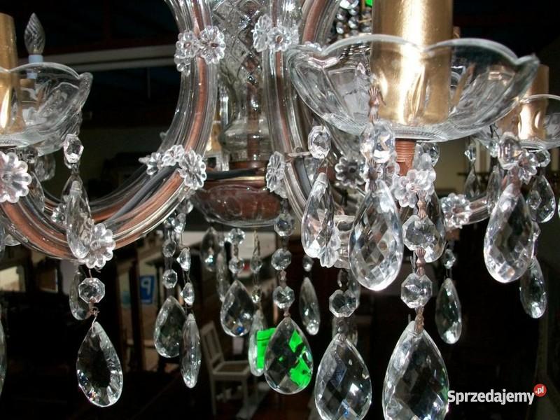 Rewelacyjny kryształowy żyrandol Antyki