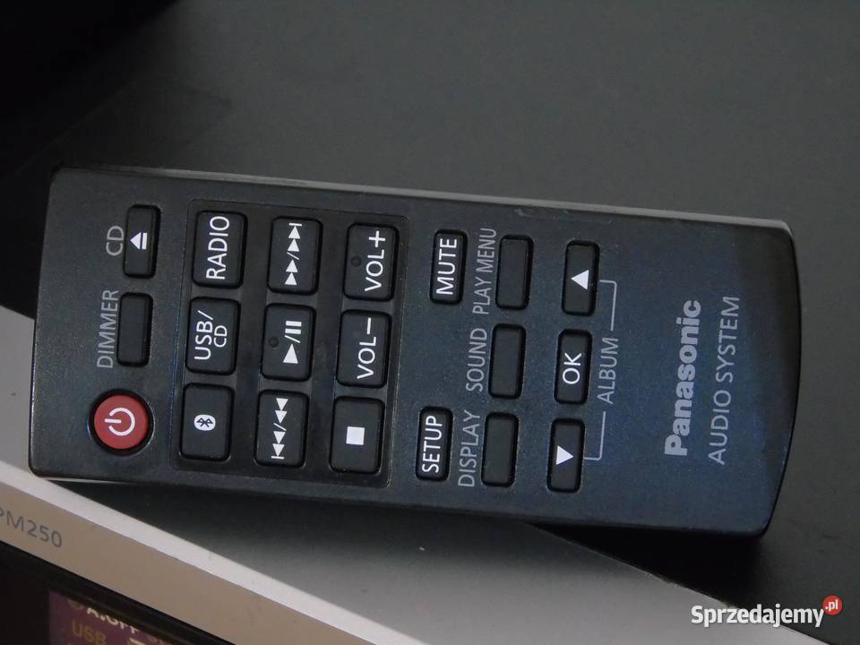 Wieża Panasonic SAPM250 pilot USB mp3 BT CD kol