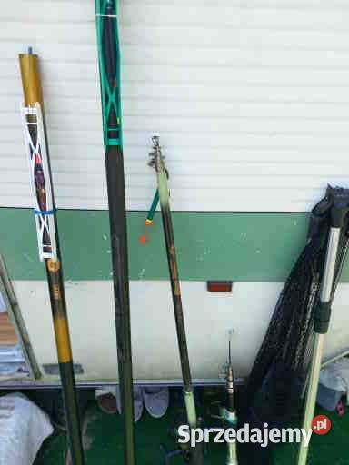 4 wędki spining teleskop bat akcesoria łódzkie