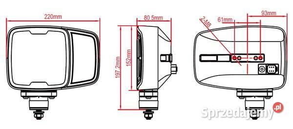 Reflektor LED prostokątny 1224V 220x1972x805 mm Oświetlenie Kamionna