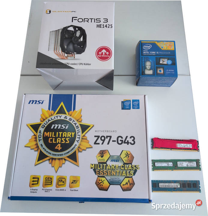Zestaw i5 4690k Fortis 3 HE1425 MSI Z97G43 16 GB Poznań
