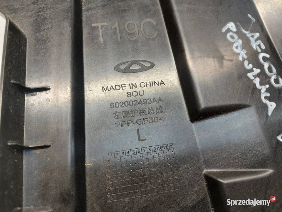 Jaecoo 7 PHEV 2025r plastyk osłona podłużnicy sprzedam