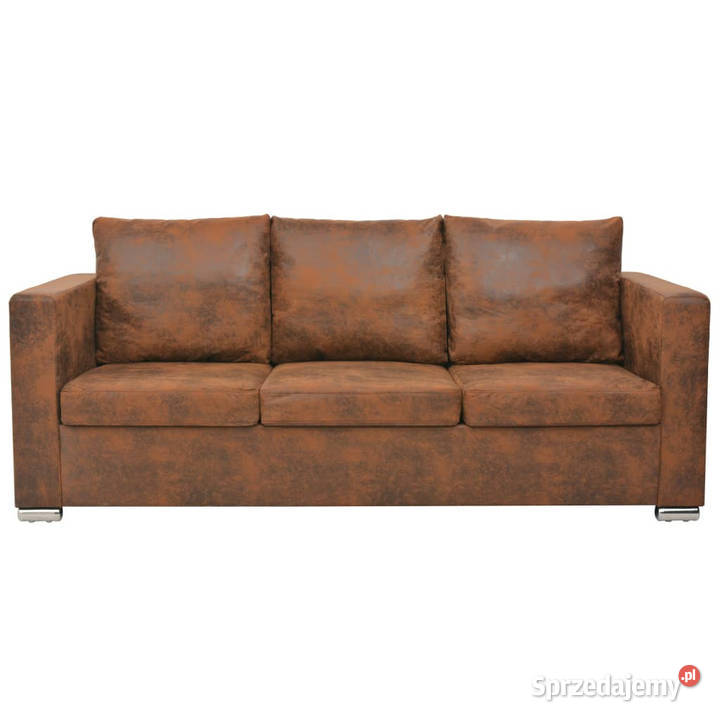 Sofa 3osobowa 191 x 73 x 82 sztuczny zamsz Warszawa