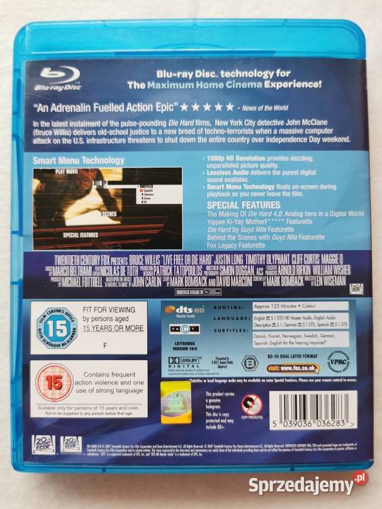 Die Hard 40 Szklana Pułapka 4 Bluray En 2007 Wytrzyszczki