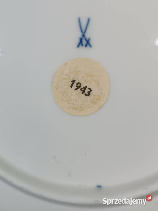Meissen Patera Ścienna Adoracja Pasterzy 1943 Warszawa