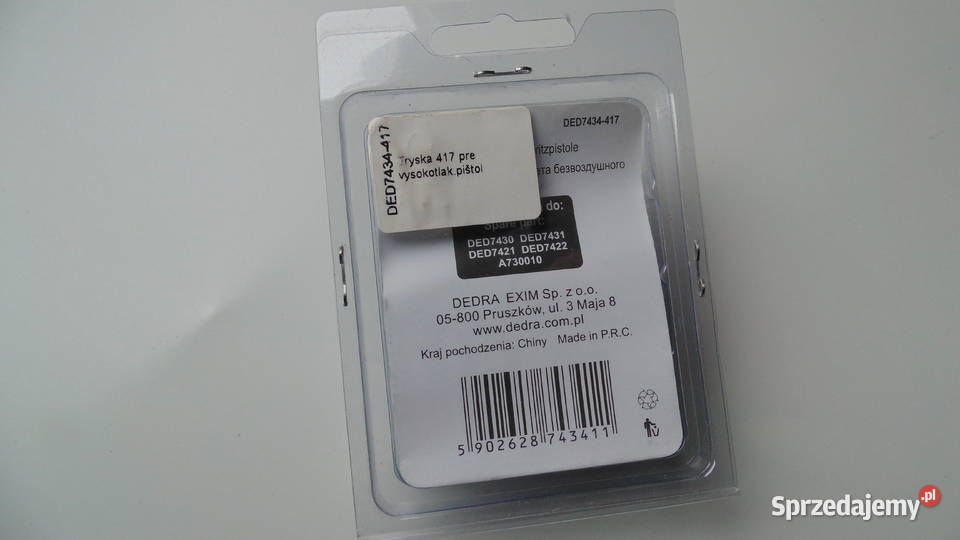 DYSZA 417 do pistoletu malarskiego DEDRA