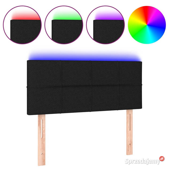 Zagłówek do łóżka z LED czarny 100x5x7888 Warszawa