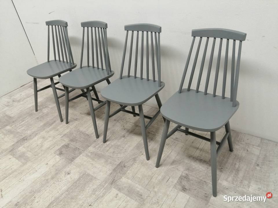 krzesło krzesła Prl patyczak szczebelki proj łódzkie Radomsko