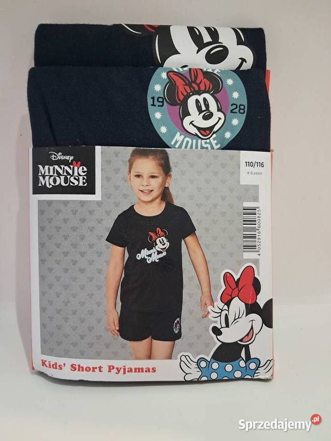 Piżama dziecięca dziewczynki z nadrukiem Minnie Wąsewo
