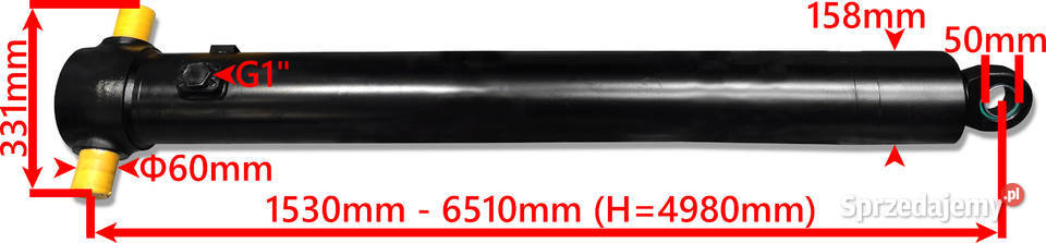 Siłownik Hydr Czołowy ST4 SKOK 4980mm 3152Ton Solec Kujawski