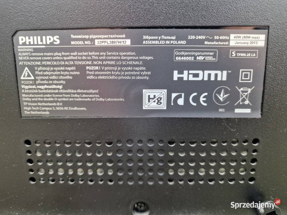 Telewizor philips bez pilota Mochowo