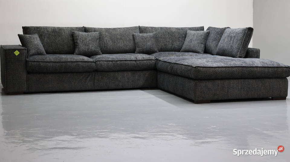 TDi NOWOCZESNY NAROŻNIK KANAPA ciemna tkanina 95cm Poznań