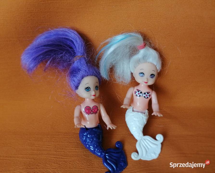 Dwie laleczki Chelsea syrenki biała i fioletowa Łódź