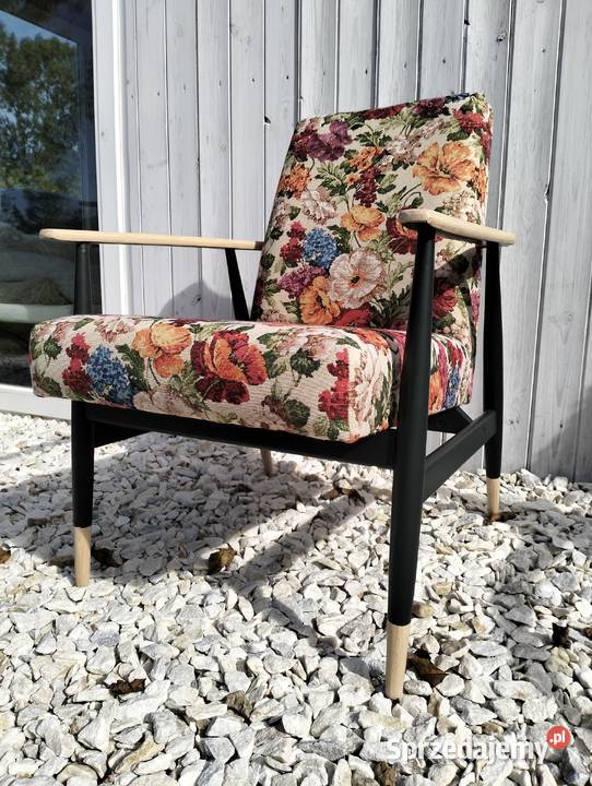 Fotel rumuński mocny zgrabny renowacji vintage Lubrza sprzedam