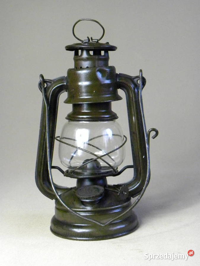 Polska lampa naftowa Jupiter 0 zielon lakier Legnica