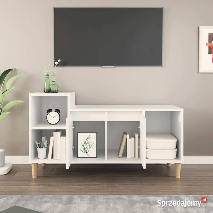 Szafka pod TV biała 100x35x55 materiał Warszawa