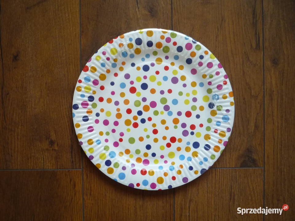 Zestaw 8 Talerze 8 Kubki 5 pudełka na chipsy Bal Naczynia jednorazowe Szczecin