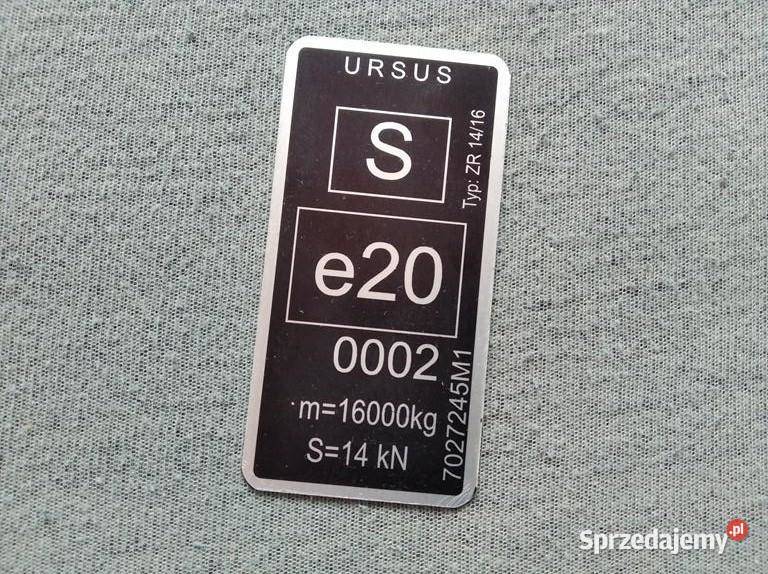 Ursus oryginalna tabliczka znamionowa Ursus Lublin