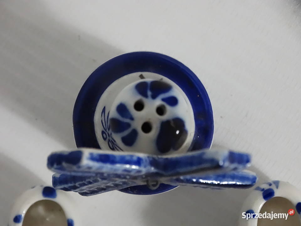 Ceramiczny komplet pamiątkowy z Holandii Wiatrak