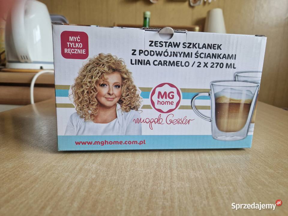 2 szklanki z podwójnymi ściankami przezroczysty Kieliszki i pucharki Łowicz