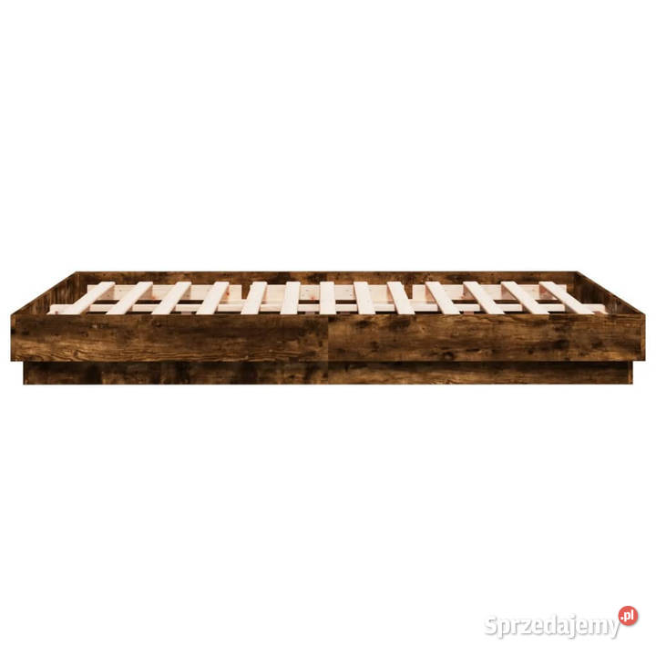 Rama łóżka przydymiony dąb materiał