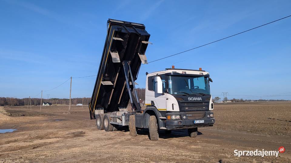 Scania P410 wywrotka 8x4 automatyczna plandeka Wyszogród