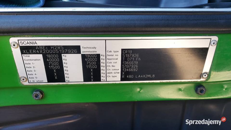 Scania R480 HIGHLINE Euro 5 Hydraulika Poduszki Strzegom