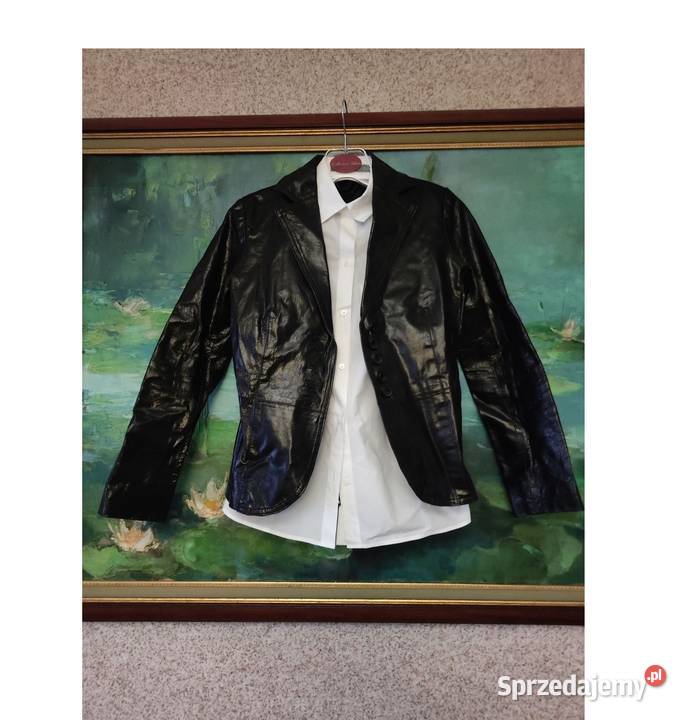 czarna skórzana skórkowa kurtka marynarka żakiet Kielce