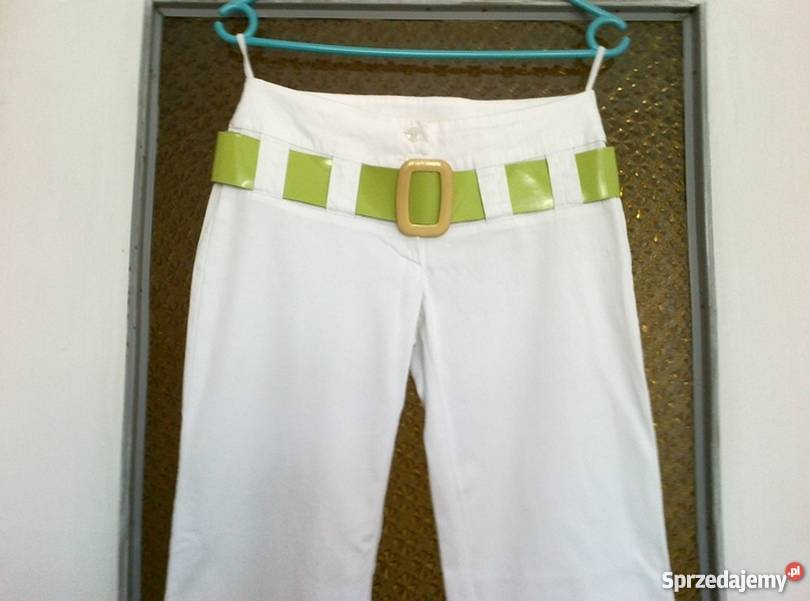 Spodnie damskie XS 34 białe na lato Rozmiar 34(XS)