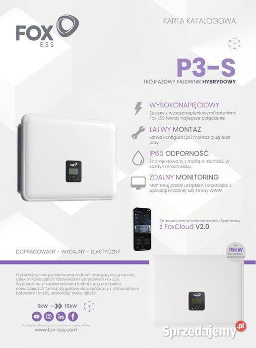 FoxESS P360SH małopolskie sprzedam
