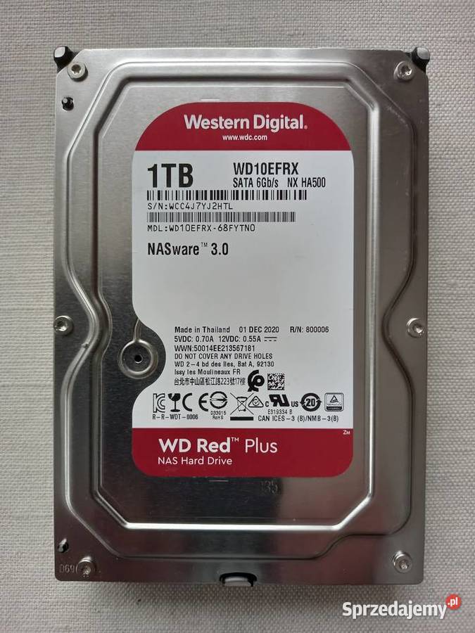 Dysk 1TB SATA 35 cala Red NAS prawie nieużywany sprzedam