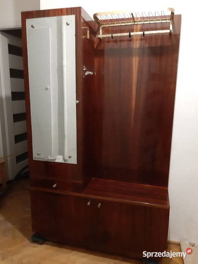 Garderoba do przedpokoju z lustrem PRL vintage 180cm Oświęcim
