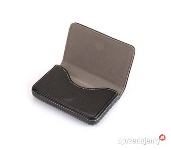 Etui na karty skórzane czarne skóra PU małopolskie Kraków