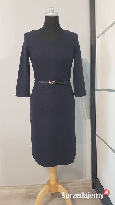 Sukienka granatowa SOliver Black Label XS Rozkloszowana sprzedam