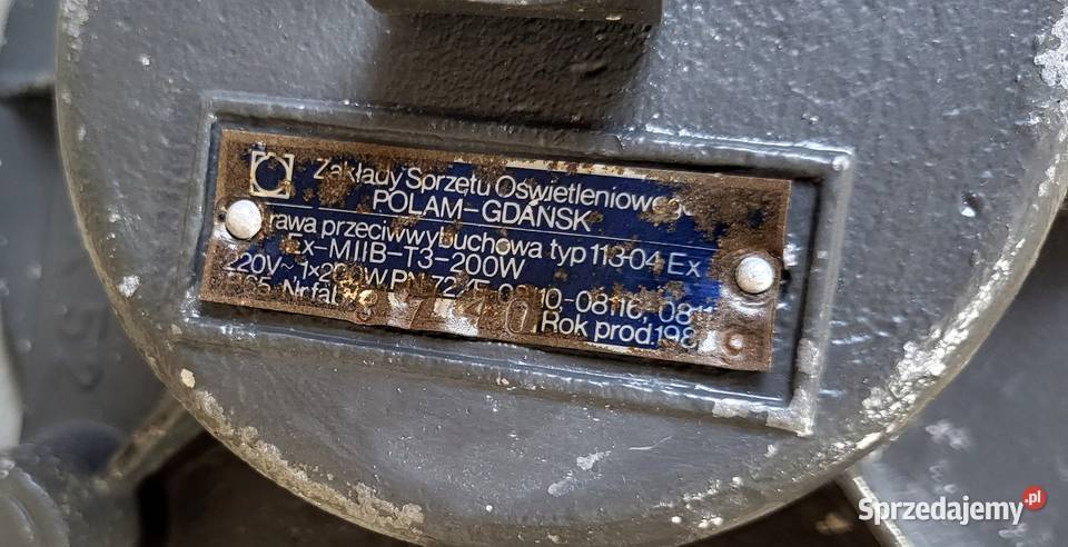 Lampa w oprawie przeciwwybuchowej Polam Gdańsk Pozostałe Włodawa