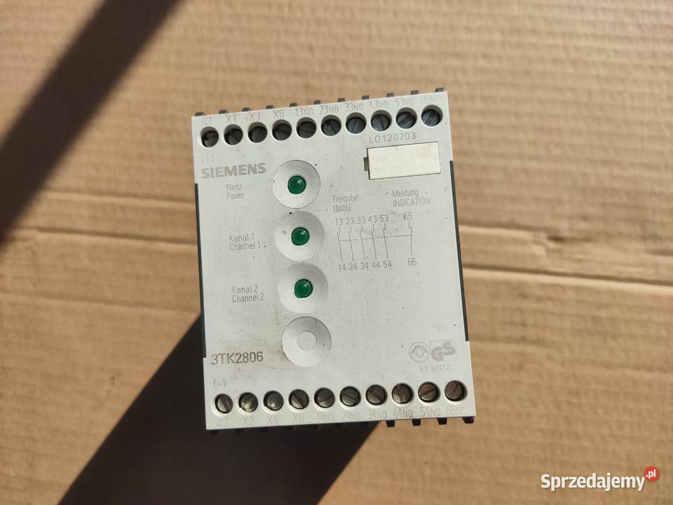 Przekaźnik bezpieczeństwa siemens 3TK2806