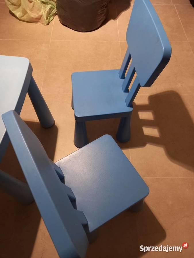 IKEA MAMMUT stolik 2 krzesełka dziecięce Żory