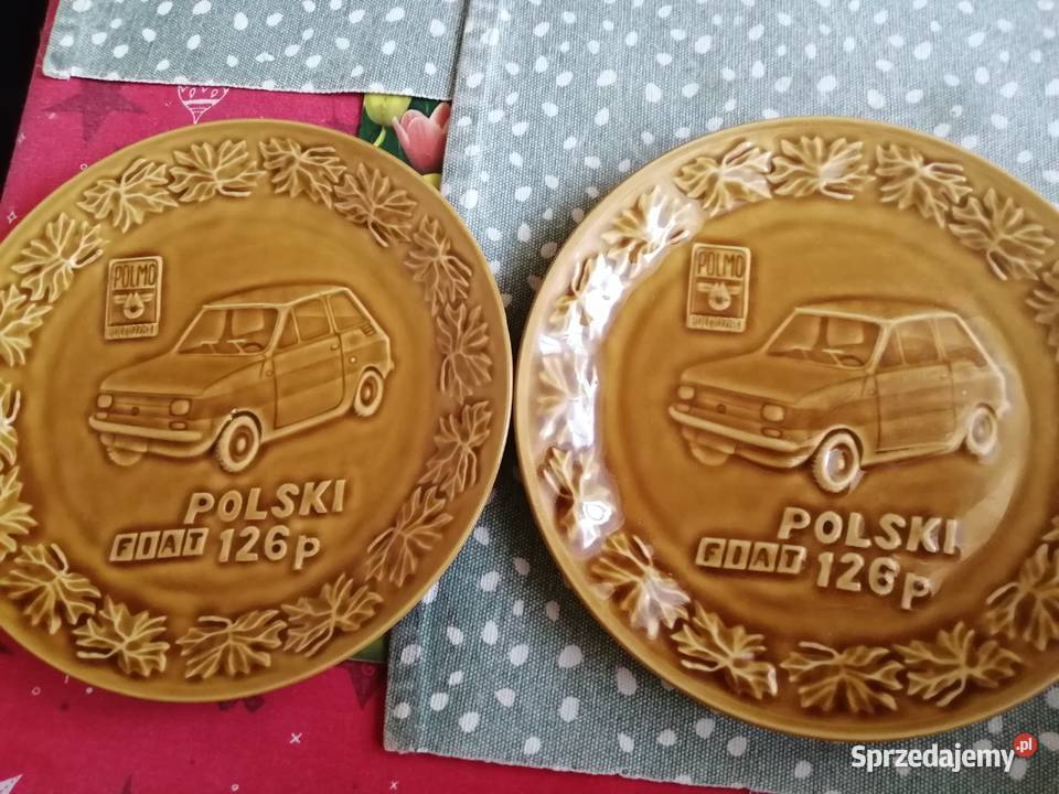 Talerzyki z wizerunkiem fiata 126p Łódź sprzedam