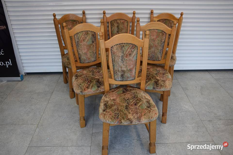 krzesła dębowe 6 sztuk super stan Olsztyn