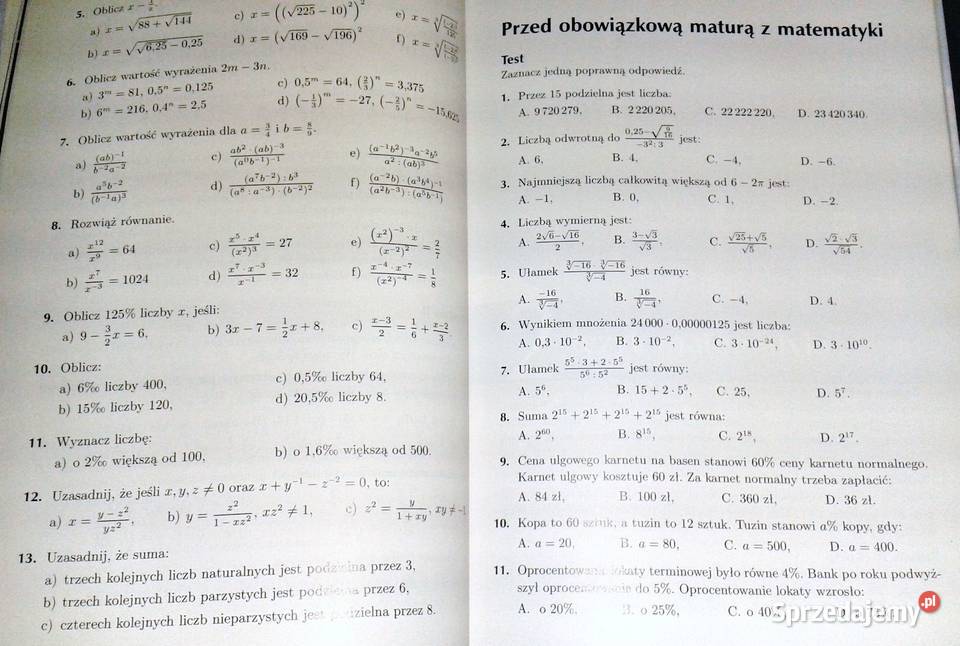 Matematyka 1 Zakres Podstawowy W Babiański L Chełm