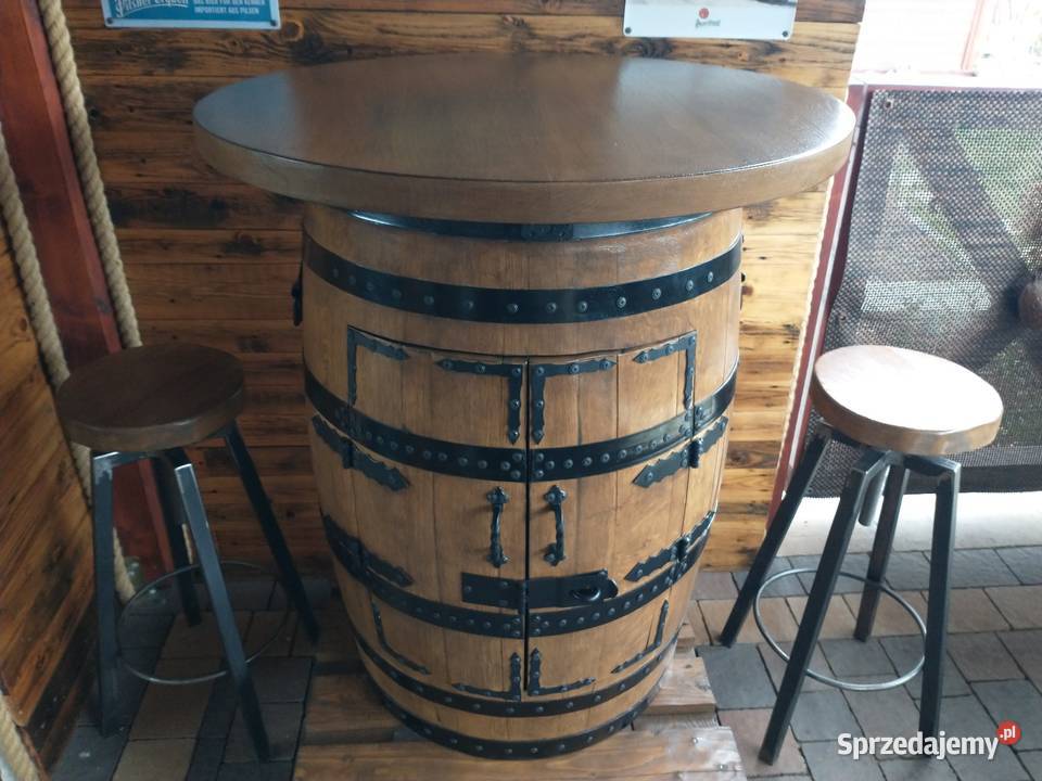 Podświetlany barek z beczki dębowej whisky Żywiec